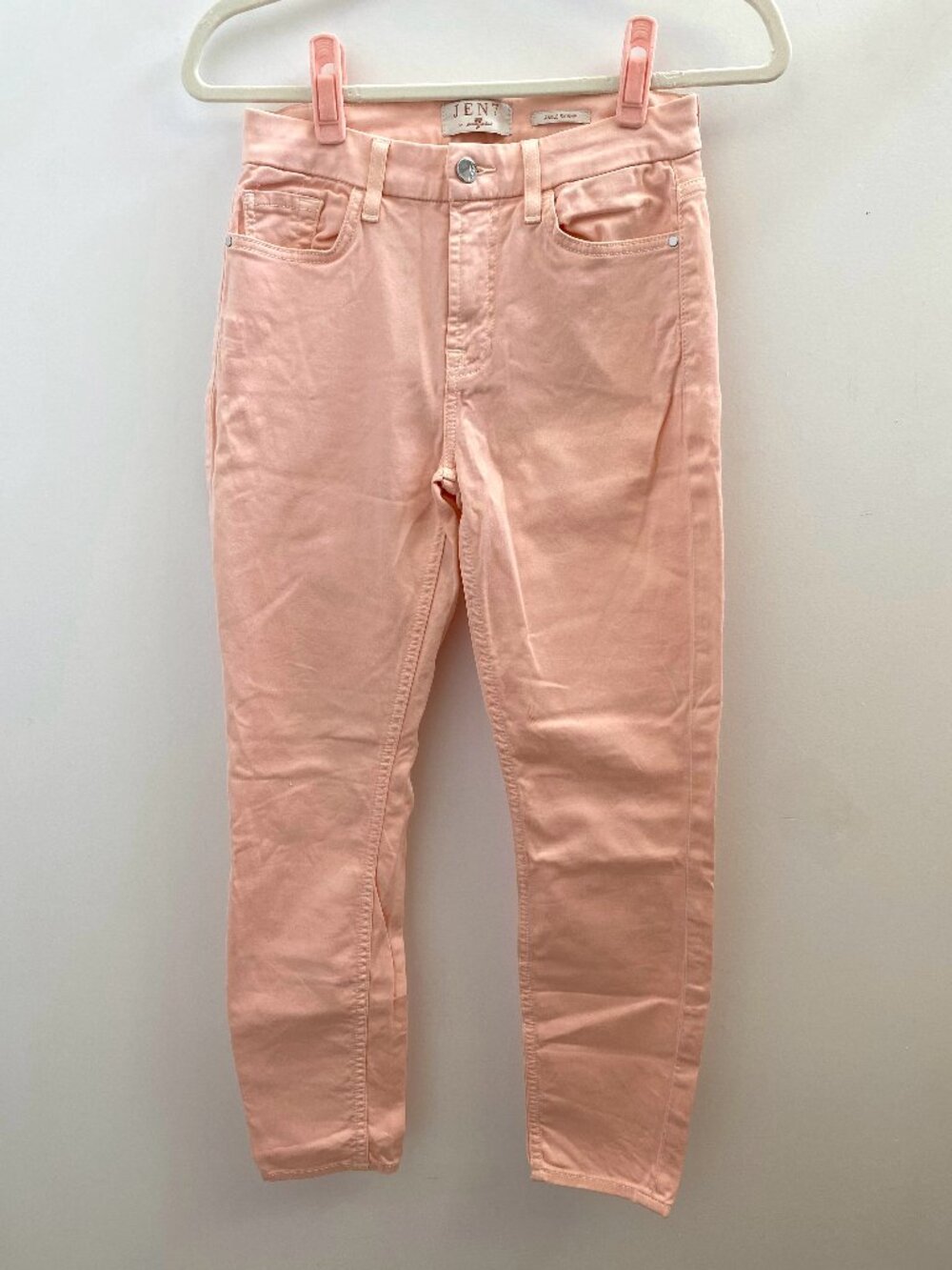 7 For All Mankind Jen7 Peach Ankle Skinny Jeans Size 2